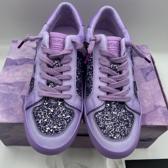 NEW Vintage Havana Levels Sneakers, Women's SZ: 8 M,Purple/Glitter - Picture 4 of 16